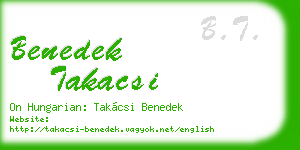 benedek takacsi business card