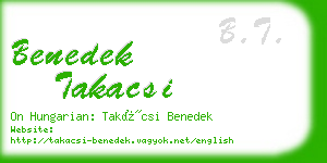 benedek takacsi business card